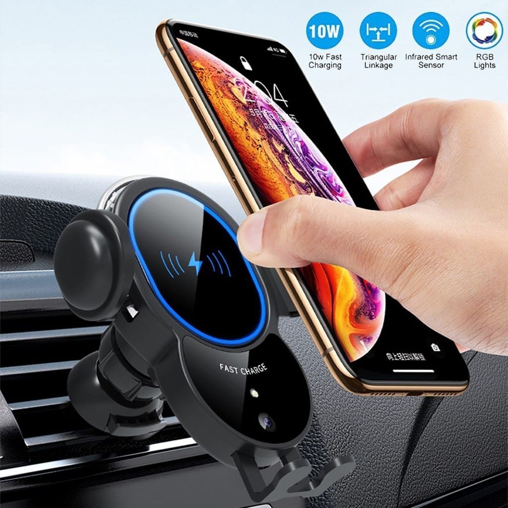 10W Wireless Automatic Clamping Mount Fast Charger For Your Car - Alive Geek Shop 🧠 Gadgets que mejoran tu vida