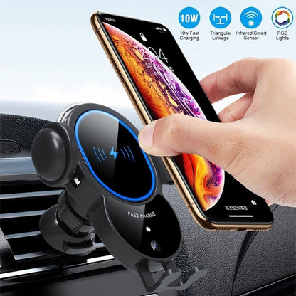 10W Wireless Automatic Clamping Mount Fast Charger For Your Car - Alive Geek Shop 🧠 Gadgets que mejoran tu vida