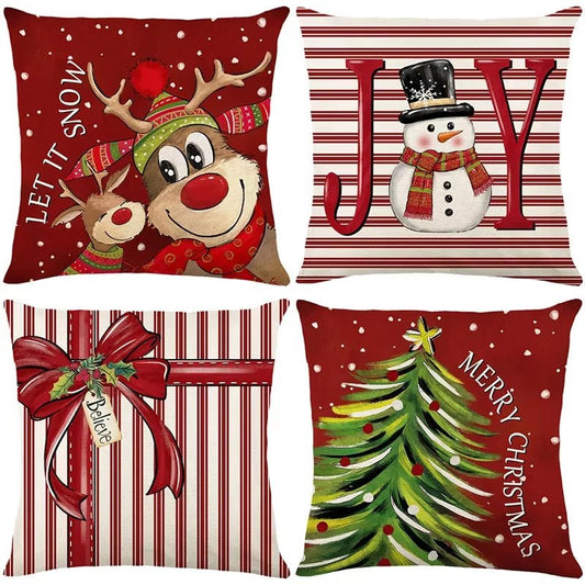45 cm Festive Holiday Cushion Cover Pillowcase Set - Add Cheer to Your Home! 🎄✨ #ChristmasDecor2024