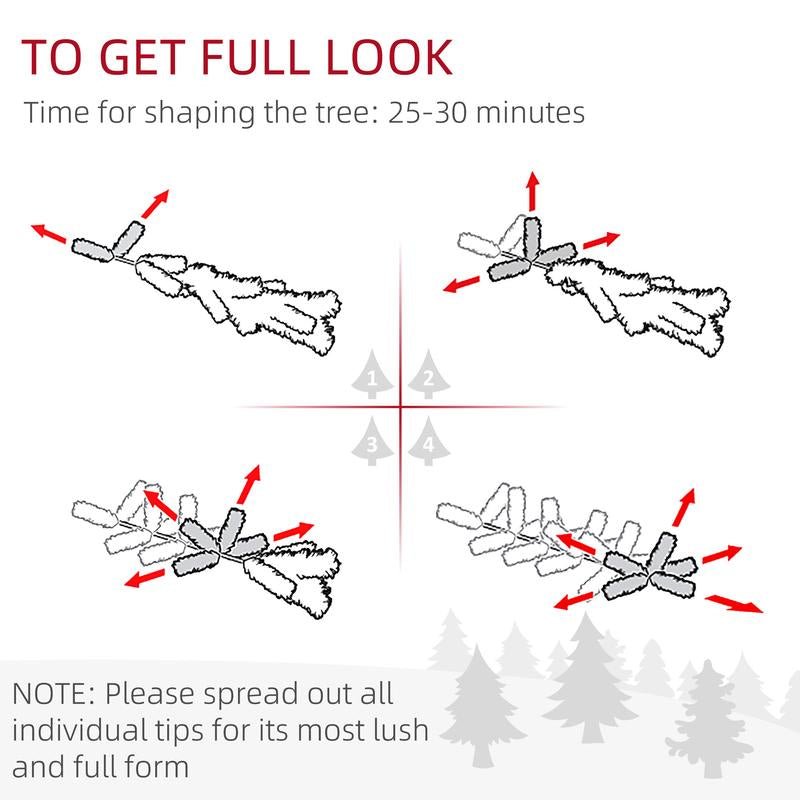 ¡Árbol HOMCOM Alive geek shop: El árbol de Navidad flocked más divertido y geek! -Alive Geek Shop Gadgets que mejoran tu vida