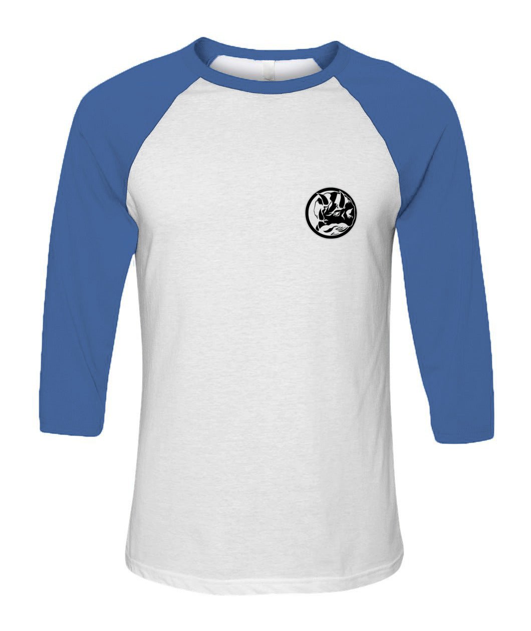 Camiseta Power ranger Azul - Alive geek shop. Unisex Raglan Shirt | Bella + Canvas 3200 -